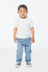 Bella Canvas 3001T Cotton Jersey Fabric - White, Toddler Short Sleeve (1 Piece)