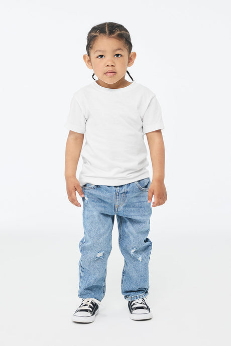 Bella Canvas 3001T Cotton Jersey Fabric - White, Toddler Short Sleeve (1 Piece)