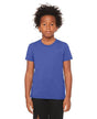 Bella Canvas 3001Y CVC Youth Heather Tee Cotton Fabric - HTR True Royal, Heather, Youth Tee (1 Unit)