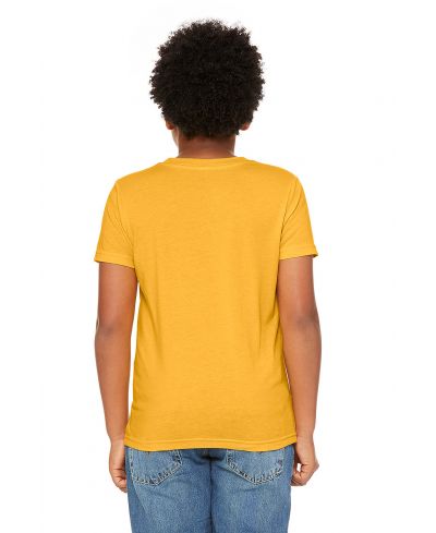Bella Canvas 3001Y CVC Youth Heather Tee - HTR Yellow Gold, CVC Fabric (4.2 Oz, 32 Single) (1 Unit)