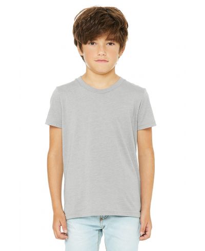 Bella Canvas 3001Y CVC Youth Heather Tee Cotton Blend Fabric - HTR Stone, Youth Tee, Heathered (1 Piece)