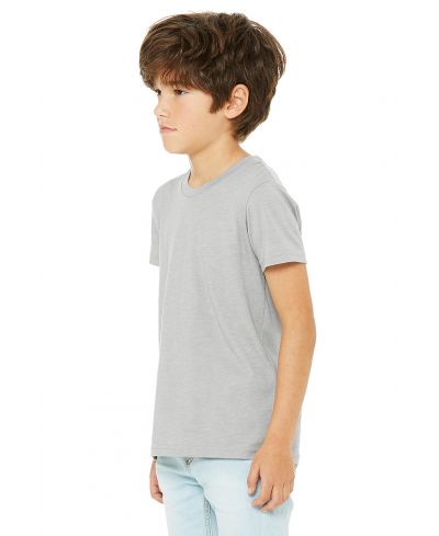Bella Canvas 3001Y CVC Youth Heather Tee Cotton Blend Fabric - HTR Stone, Youth Tee, Heathered (1 Piece)