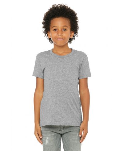 Bella Canvas 3001Y CVC Youth Heather Tee - CVC Cotton Fabric, Athletic Heather (1 Unit)
