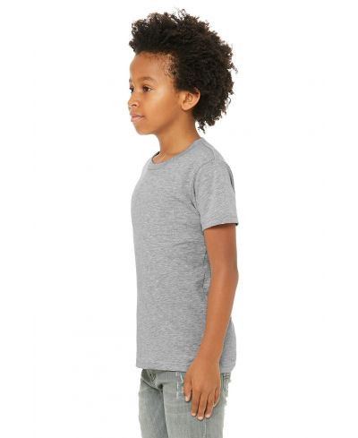 Bella Canvas 3001Y CVC Youth Heather Tee - CVC Cotton Fabric, Athletic Heather (1 Unit)