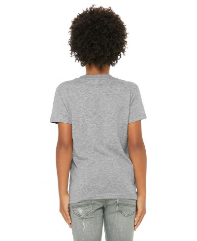 Bella Canvas 3001Y CVC Youth Heather Tee - CVC Cotton Fabric, Athletic Heather (1 Unit)