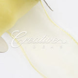 2 1/2" Wired Organza Ribbon - 10 Yards (Canary)