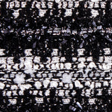 Black/Metallic Silver Boucle