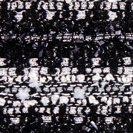 Black/Metallic Silver Boucle