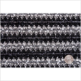 Black/Metallic Silver Boucle
