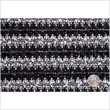 Black/Metallic Silver Boucle