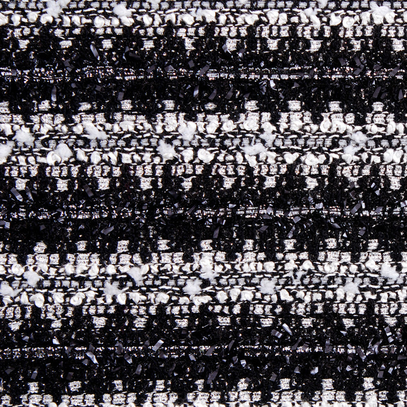 Black/Metallic Silver Boucle