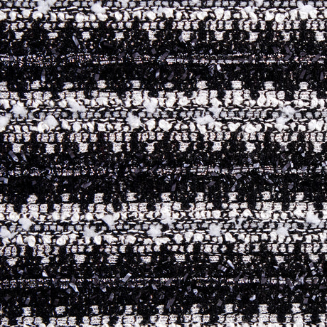 Black/Metallic Silver Boucle