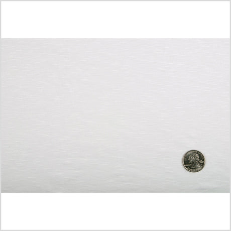 White Slubbed Viscose-Spandex Jersey