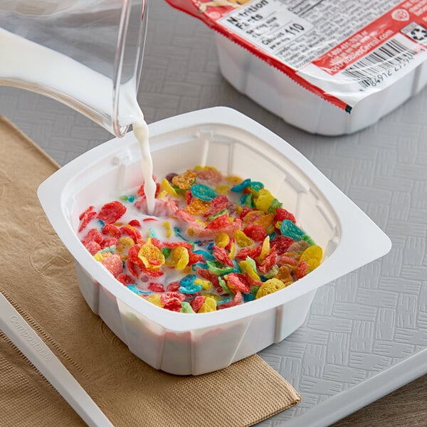 Post Fruity Pebbles Cereal Single-Serve Cup 1 oz. - 96/Case