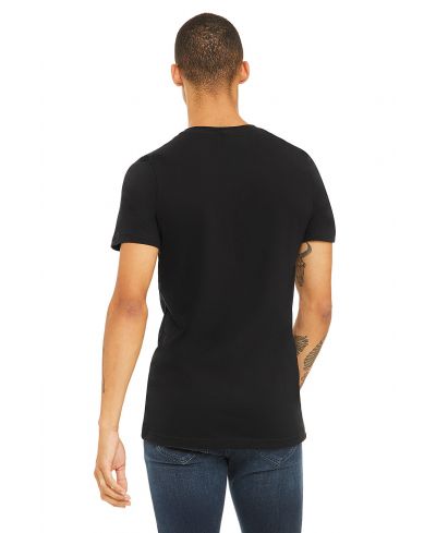 Bella Canvas 3005 Cotton Jersey Fabric - Black V-Neck Short Sleeve, Unisex (1 Piece)