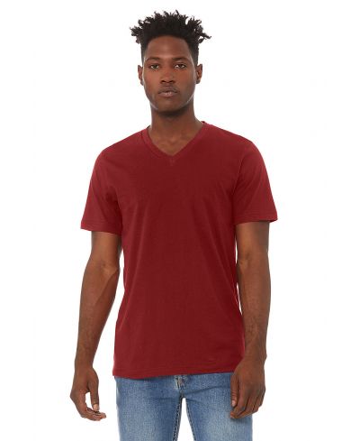 Bella Canvas 3005 Cotton T-Shirt - Cardinal V-Neck, Short Sleeve (1 Piece)