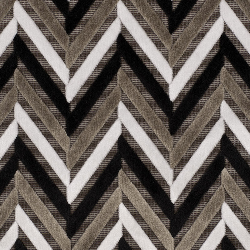 Black Geometric Velvet