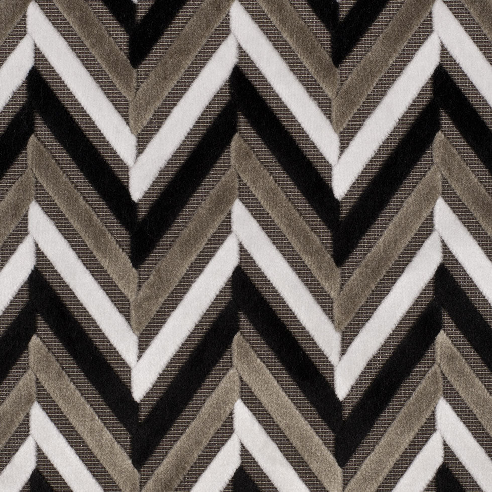 Black Geometric Velvet
