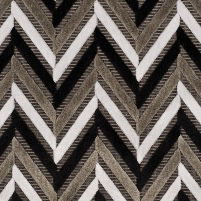 Black Geometric Velvet