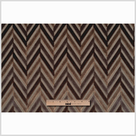 Brown Geometric Velvet