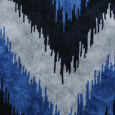 Blue Ikat Velvet