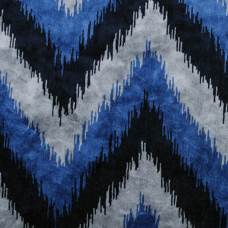 Blue Ikat Velvet