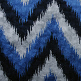 Blue Ikat Velvet