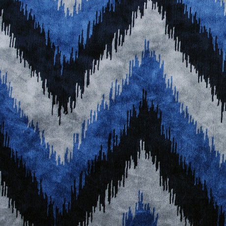 Blue Ikat Velvet