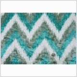 Teal Ikat Velvet