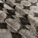 Oyster Gray Geometric Ikat Velvet