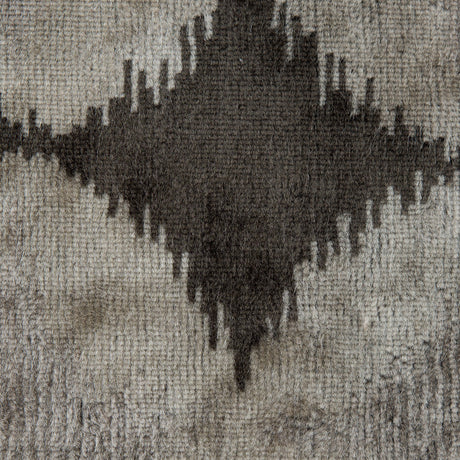 Oyster Gray Geometric Ikat Velvet
