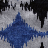 Blue Ikat Velvet