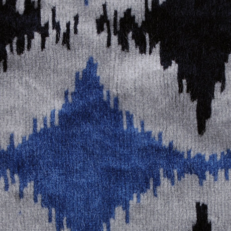 Blue Ikat Velvet