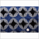 Blue Ikat Velvet