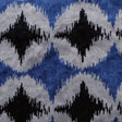 Blue Ikat Velvet