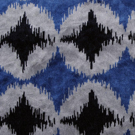 Blue Ikat Velvet