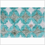 Teal Ikat Velvet
