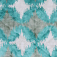 Teal Ikat Velvet