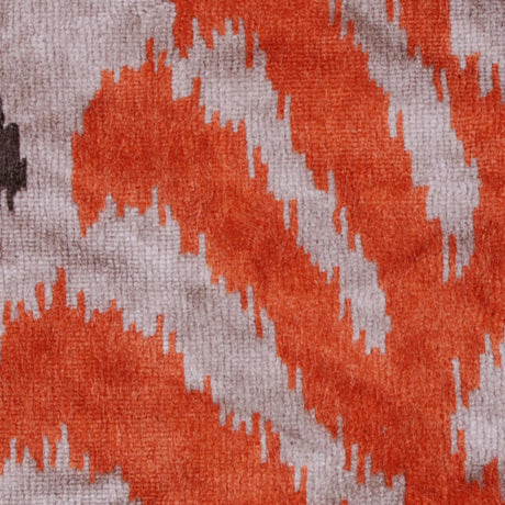 Orange Ikat Velvet