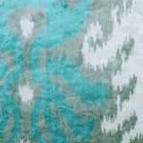 Teal Ikat Velvet