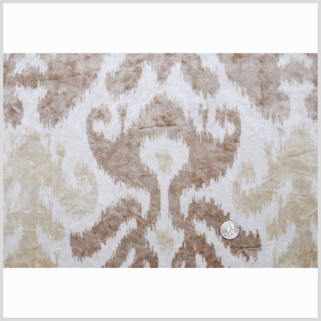 Beige Ikat Velvet