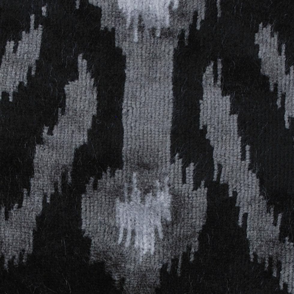 Black Ikat Velvet