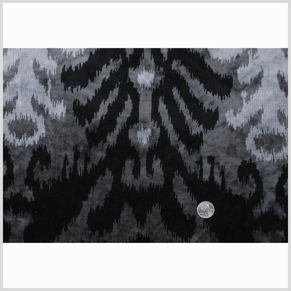 Black Ikat Velvet