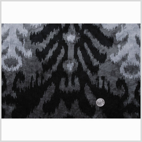 Black Ikat Velvet