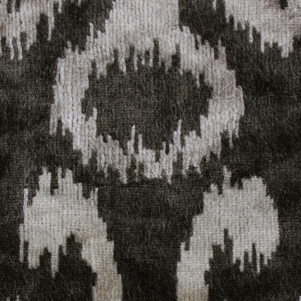Gray Ikat Velvet