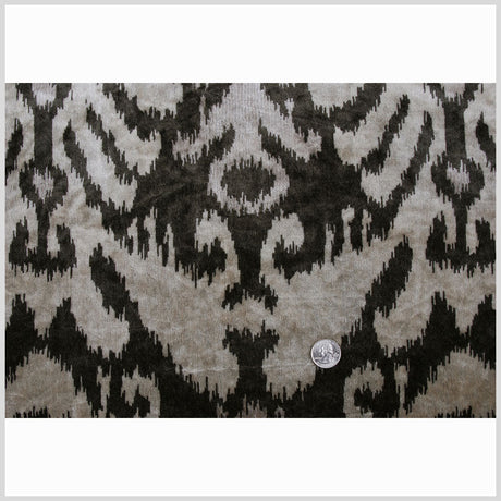 Gray Ikat Velvet