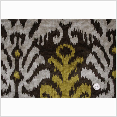Green Ikat Velvet