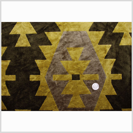 Green Geometric Velvet
