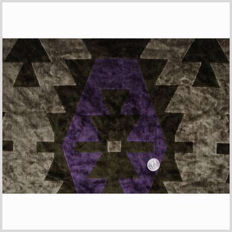 Purple Geometric Velvet