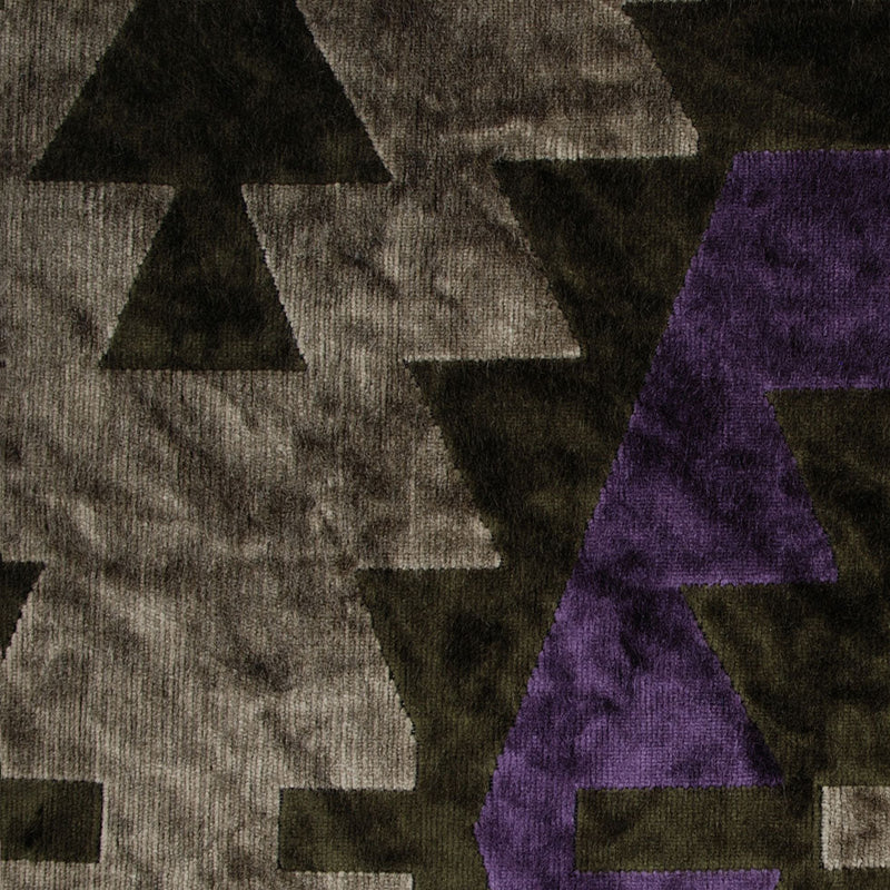 Purple Geometric Velvet